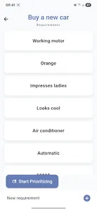 rqmts: prioritize requirements screenshot 1