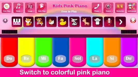 Kids Pink Piano Music & Songs screenshot 8