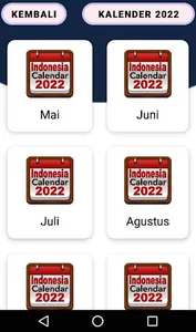 Kalender 2022 den daftar hari  screenshot 3