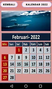 Kalender 2022 den daftar hari  screenshot 5