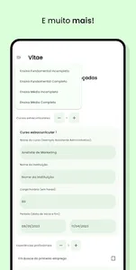 Vitae: crie um currículo screenshot 3