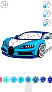 Cars Coloring by Number screenshot 3