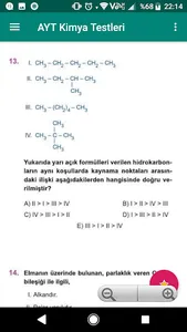 AYT TYT Kimya Testleri YKS Haz screenshot 20