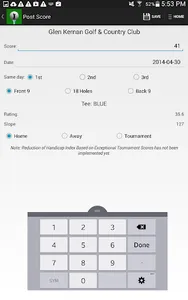 Golf Handicap Calculator screenshot 10