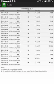 Golf Handicap Calculator screenshot 5