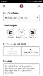 Participa ocorrências Vinhais screenshot 2