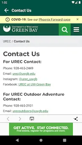 UREC at UW-Green Bay screenshot 9