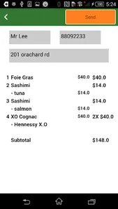 Restaurant Customer Order App, screenshot 5