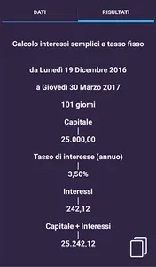 Calcolo interesse semplice screenshot 3