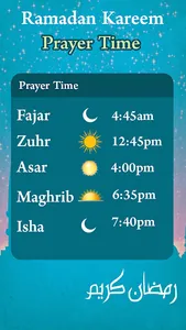 Ramadan Calendar– Ramadan Info screenshot 1