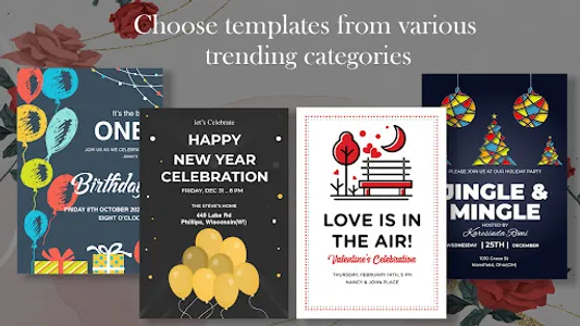 Invitation Card Maker Design screenshot 0