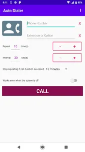 Auto Dialer Free screenshot 1