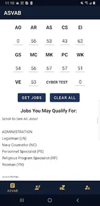 US Navy Jobs ASVAB Calculator screenshot 1