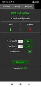 BMICalc BMI Calculator Tracker screenshot 0