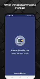 Transactions List Lite - Khata screenshot 1
