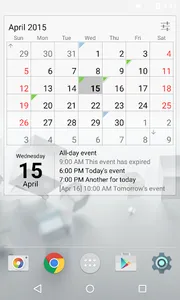 Calendar Widget (key) screenshot 1