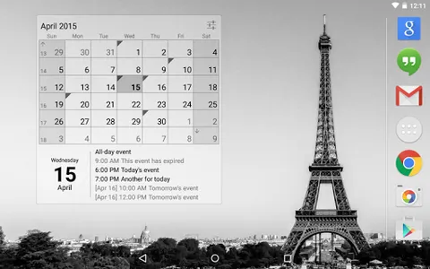 Calendar Widget (key) screenshot 4