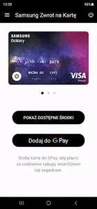 Samsung Zwrot na Kartę screenshot 2
