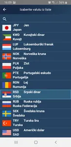 Konvertor - kursna lista NBS screenshot 2