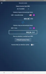 Konvertor - kursna lista NBS screenshot 9