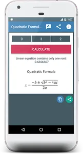 Quadratic Formula Calculator screenshot 1