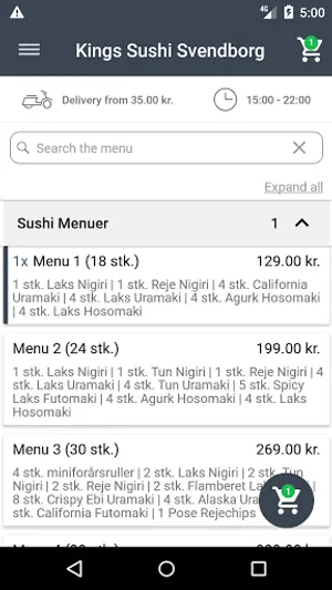 Kings Sushi Svendborg screenshot 1