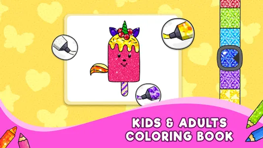 Unicorn Glitter Coloring Book screenshot 5