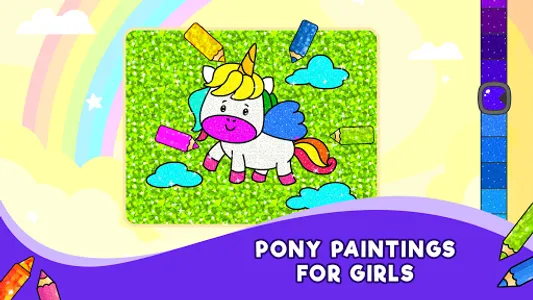 Unicorn Glitter Coloring Book screenshot 6