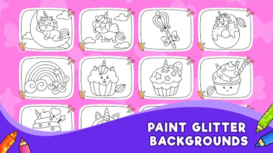 Unicorn Glitter Coloring Book screenshot 9