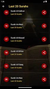 Last 20 Surah of Quran screenshot 3