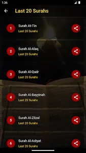 Last 20 Surah of Quran screenshot 9