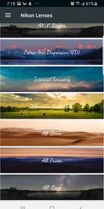 Lens List : Nikon Specificatio screenshot 1