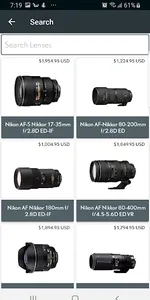 Lens List : Nikon Specificatio screenshot 6