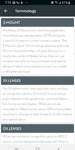 Lens List : Nikon Specificatio screenshot 7