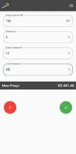 Calcular Preço Metro Quadrado screenshot 1