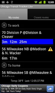 Chicago Transit Tracker Lite screenshot 1