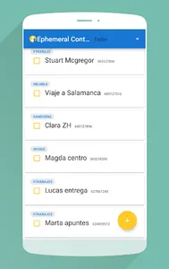 Agenda de contactos temporales screenshot 1