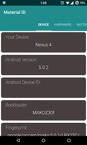 Material ID - Device Info screenshot 0