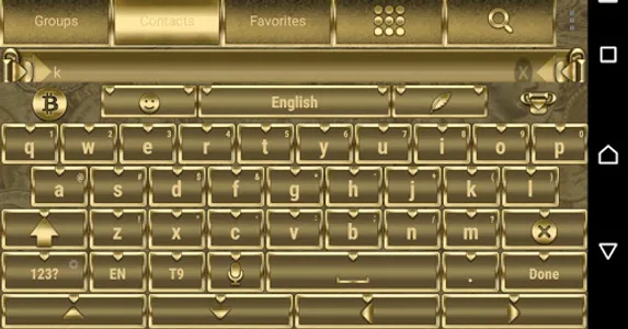 Gold Lucky Charm Go Keyboard t screenshot 7