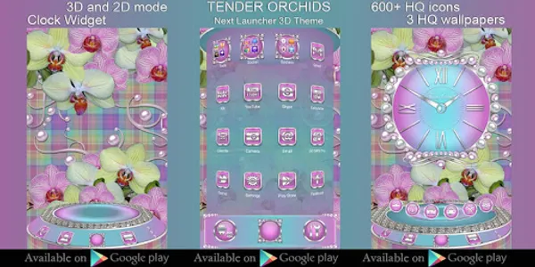 Tender Orchids Go Keyboard the screenshot 3