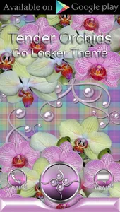 Tender Orchids Go Keyboard the screenshot 5