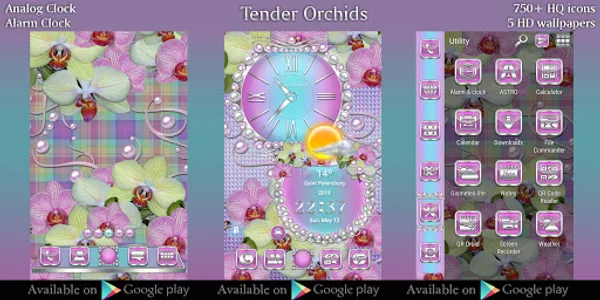 Tender Orchids Go Keyboard the screenshot 7