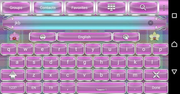 Tender Orchids Go Keyboard the screenshot 8