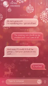 GO SMS PINK CHRISTMAS THEME screenshot 1