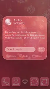 GO SMS PINK CHRISTMAS THEME screenshot 3