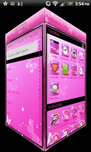 Pink Butterfly theme for GOSMS screenshot 1