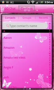 Pink Butterfly theme for GOSMS screenshot 4