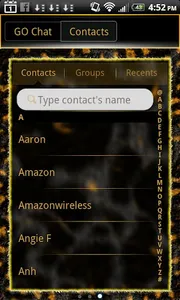 Gold Leopard Theme for GO SMS screenshot 3