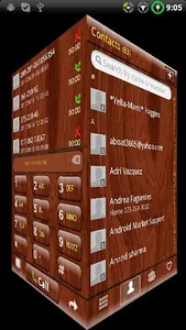 GOContacts theme Mahogany Wood screenshot 1