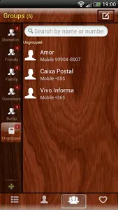 GOContacts theme Mahogany Wood screenshot 2